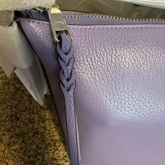 Coach Lilac Bag/Wallet. 🔥NWT COACH Val Duffle Leather Bag Light Violet RP $398 - Picture 3 of 16